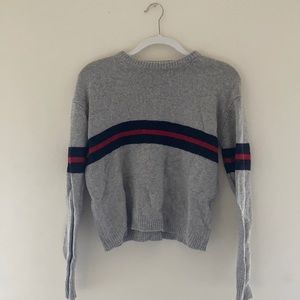 Brandy Melville Crewneck Knit Striped Sweater